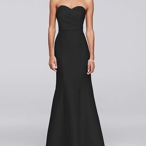 Black bridesmaid dress.